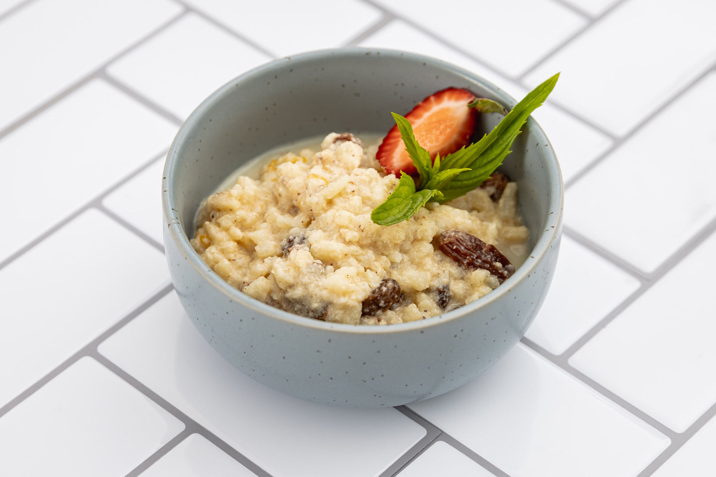 Creamed Rice Pudding and Peaches