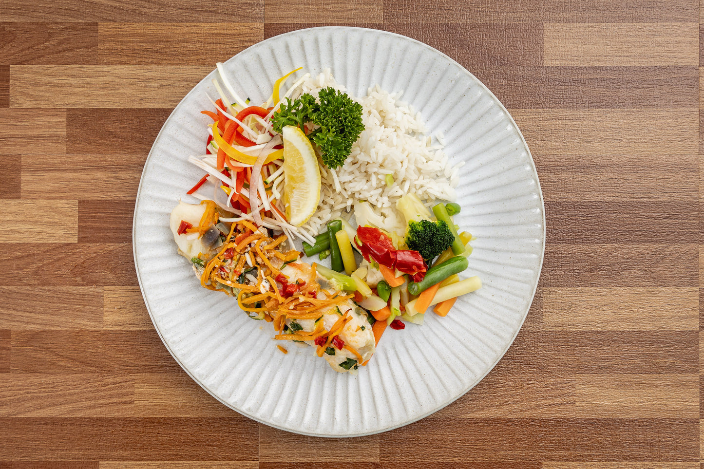 Fish in Roasted Red Capsicum Sauce