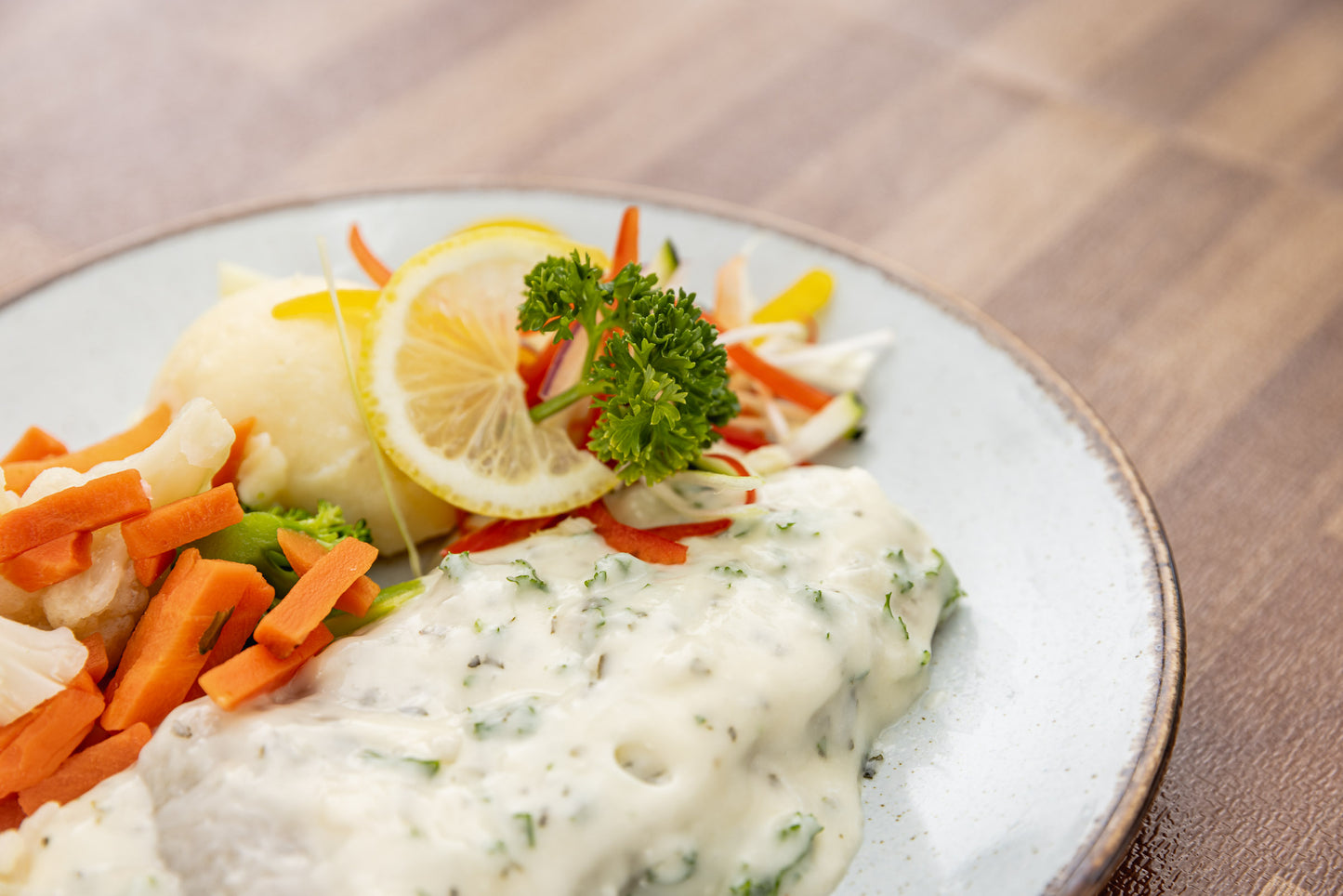 Fish in Wine Parsley Sauce