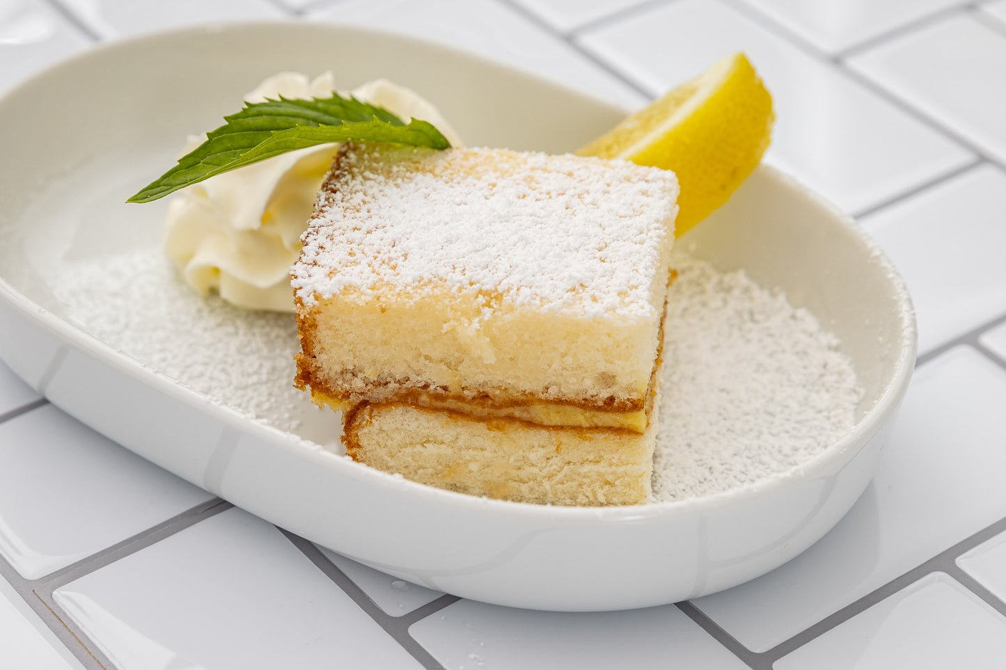 Lemon Sponge Slice
