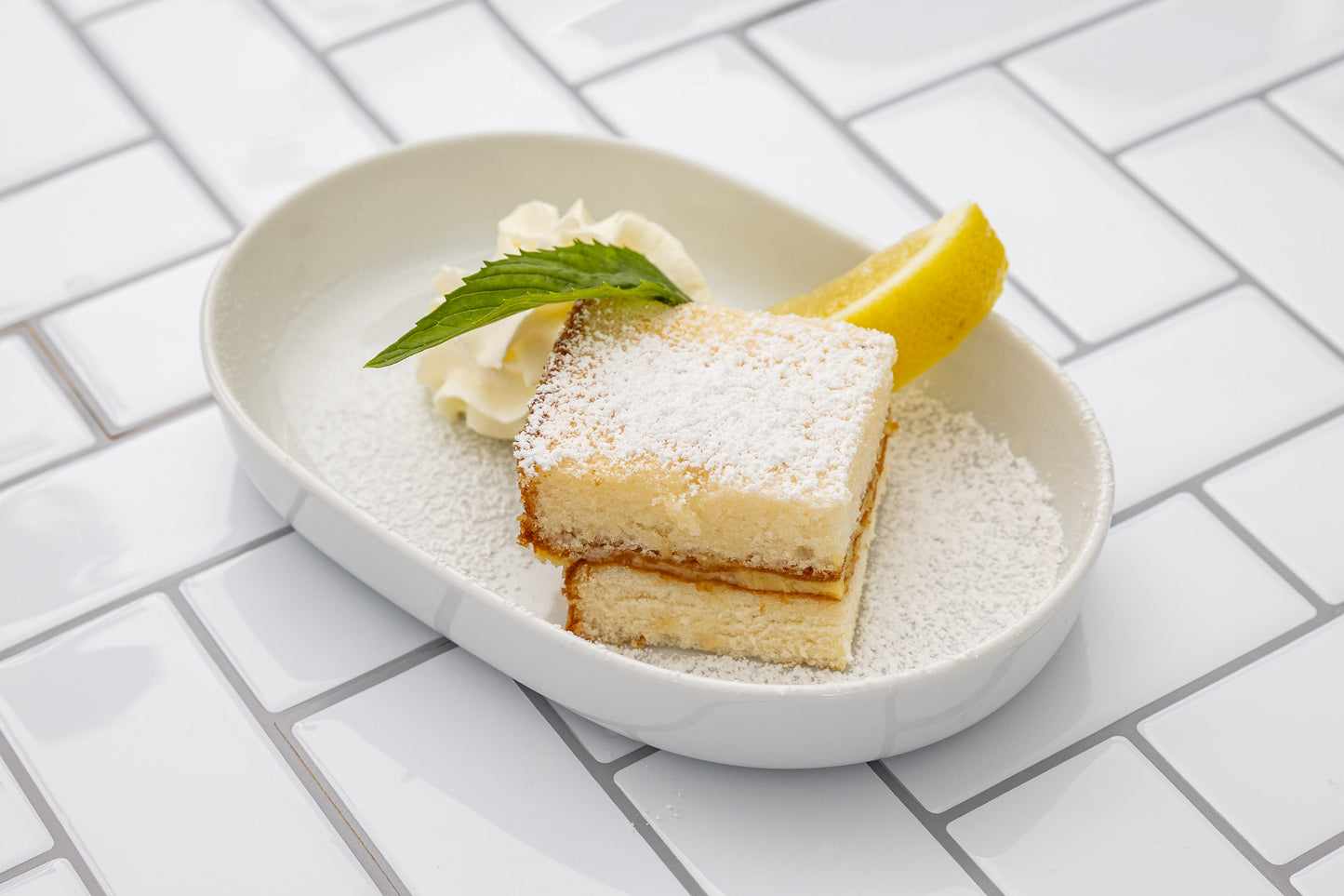 Lemon Sponge Slice