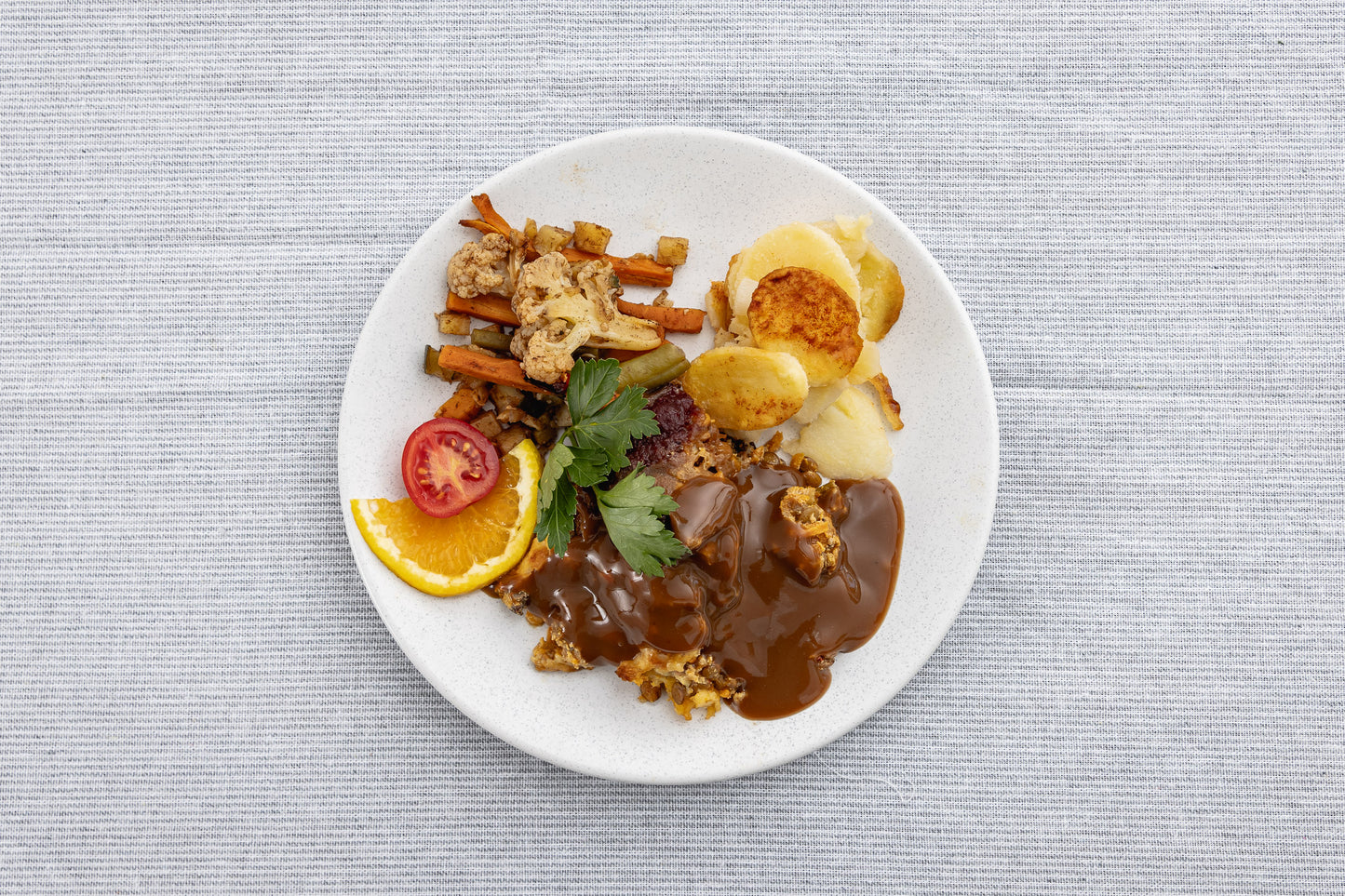 Lentil Roast with Gravy & Cranberry