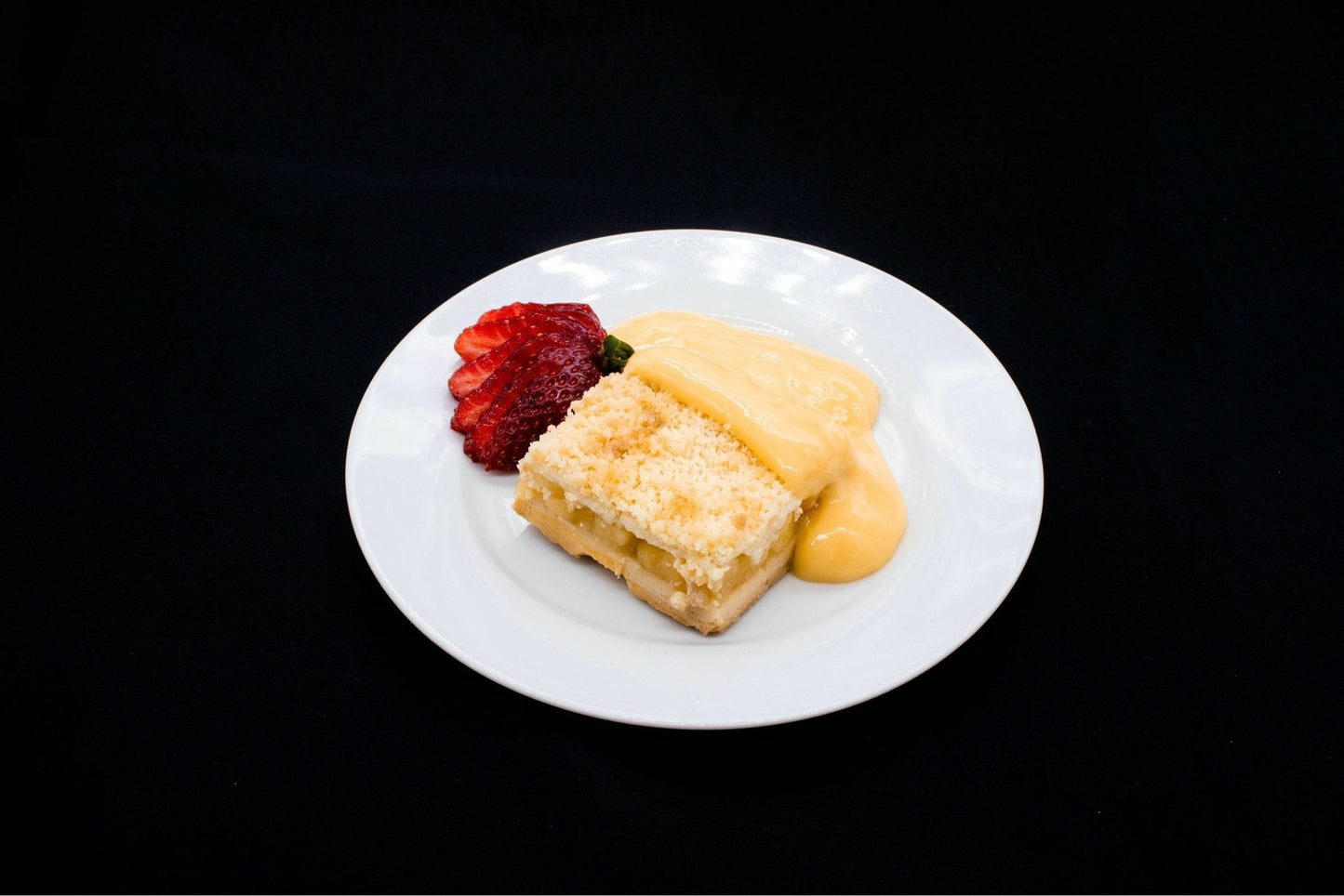Apricot Crumble and Custard